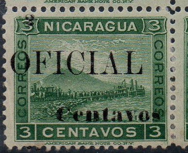 timbres-poste sellos postales stamps Nicaragua Momotombo Official Oficial 2c/3c Reprint Reimpresion to Dealer's Order
